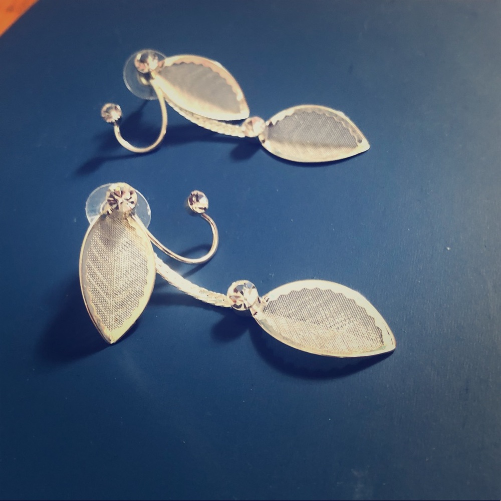 Sterling Silver Leaf Earrings